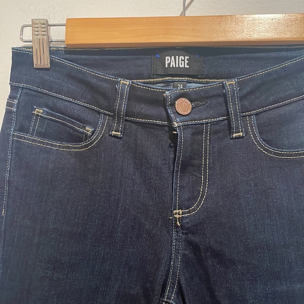 Paige Verdugo Ultra Skinny Dark Wash Jeans - Picture 2 of 6